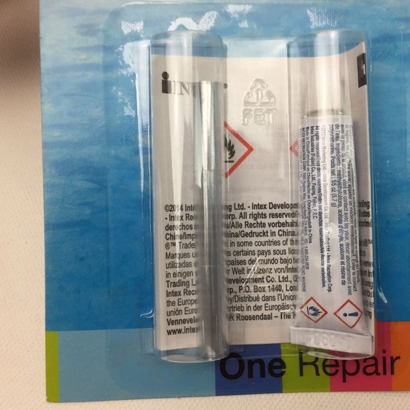 Intex Vinyl Repair Kit 21 Sq In Sheet .2 Oz Tube Vinyl Cement - Picture 3 of 6
